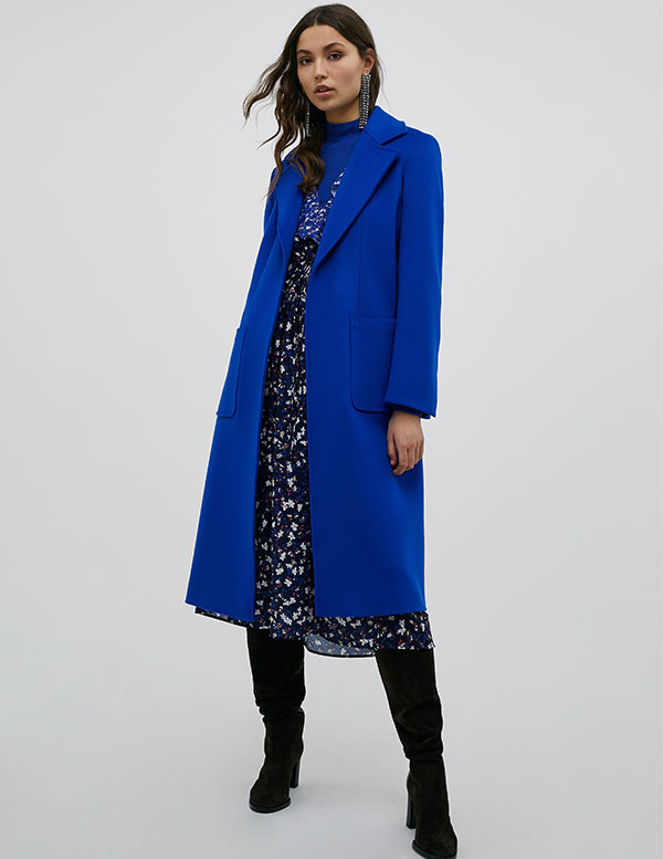 long blue coat